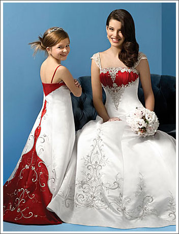wedding dresses with color accents. wedding-gowns-with-color-